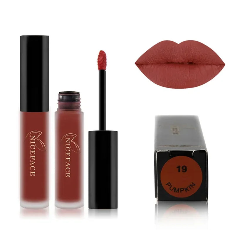 Waterproof Matte Liquid Lipstick Makeup Red Lip Long Lasting Gloss Mate Black Lip Stick Easy to Wear Lipsticks for Women Girls