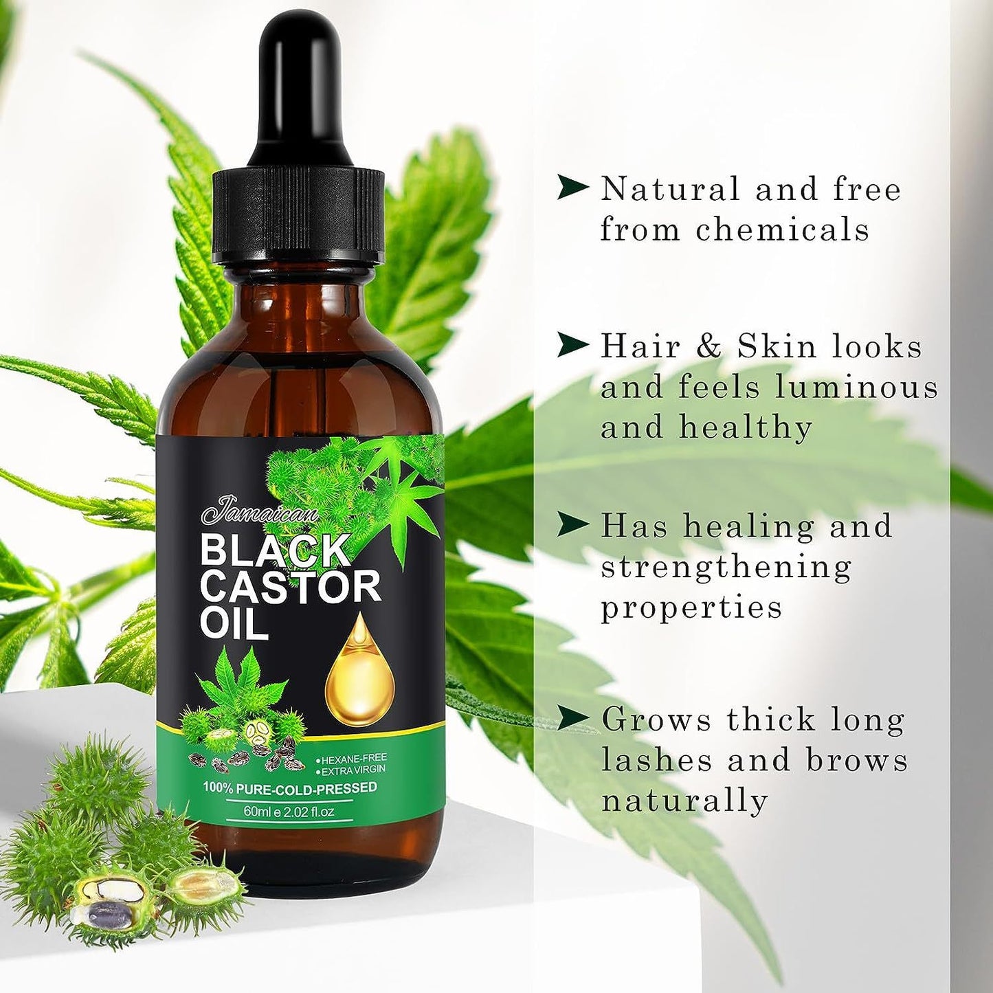 Black Castor Massage Oil For Hair Care