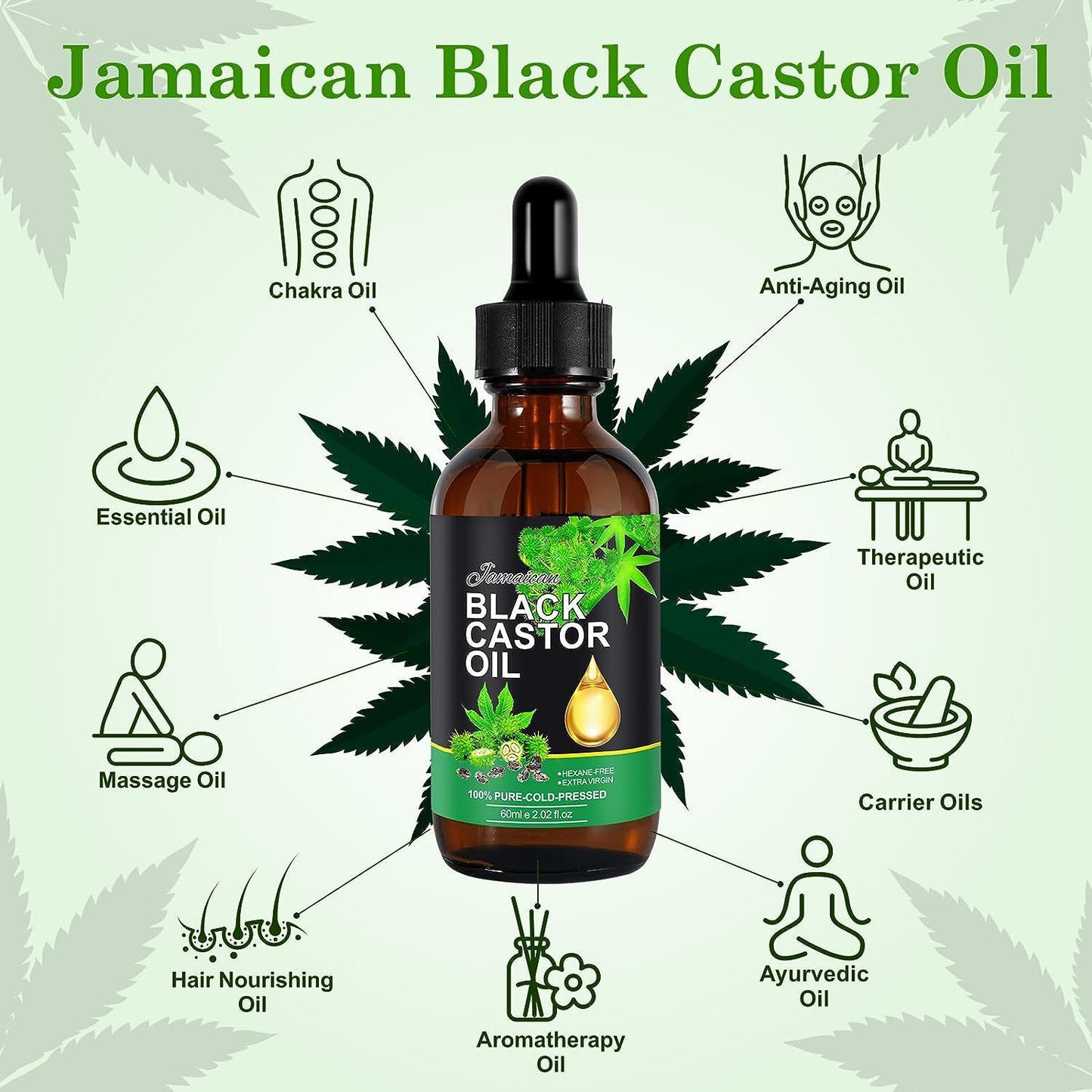 Black Castor Massage Oil For Hair Care