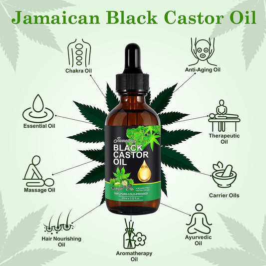 Black Castor Massage Oil For Hair Care