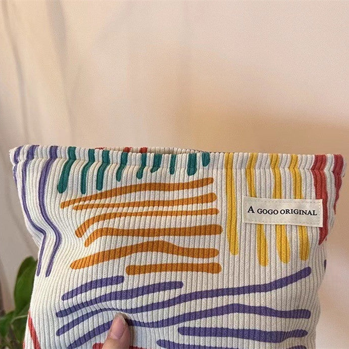 Color Striped Make-Up Bag